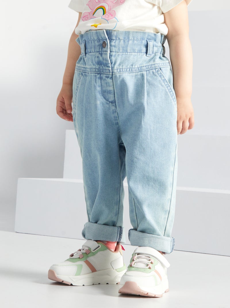 Pantaloni in denim paperbag BLU - Kiabi