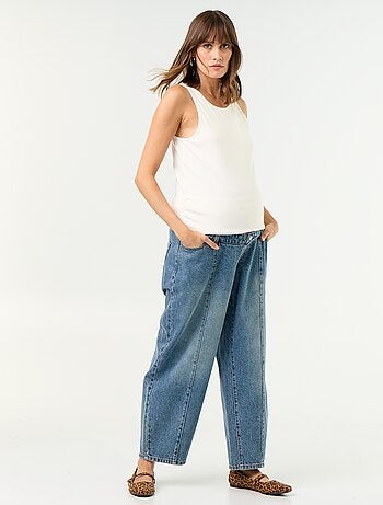 Pantaloni in denim premaman taglio barrel