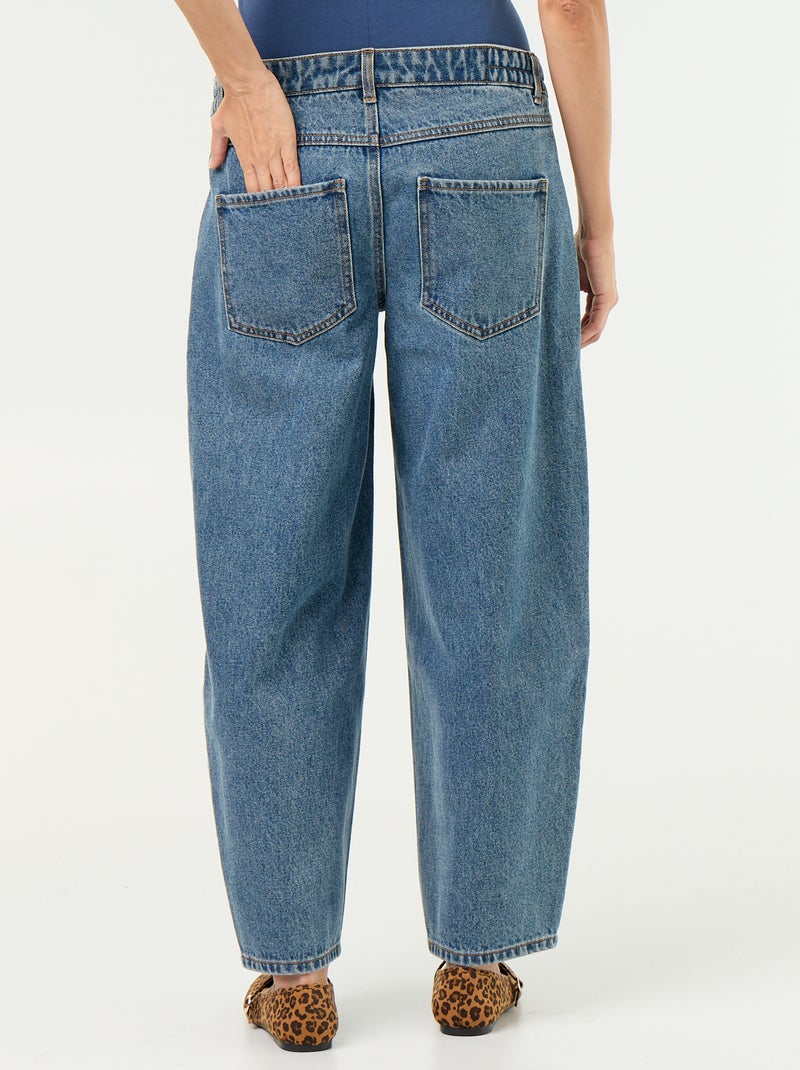 Pantaloni in denim premaman taglio barrel Blu - Kiabi
