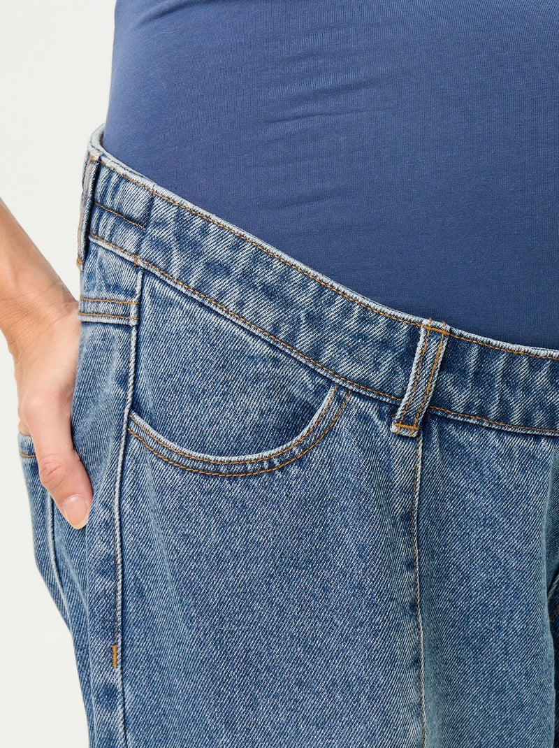 Pantaloni in denim premaman taglio barrel Blu - Kiabi