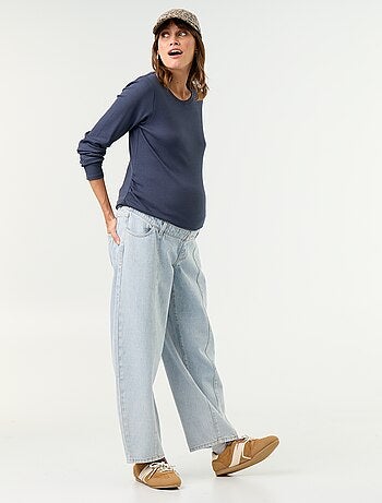Pantaloni in denim premaman taglio barrel