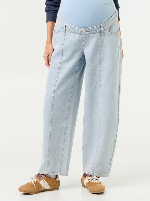 Pantaloni in denim premaman taglio barrel - Kiabi