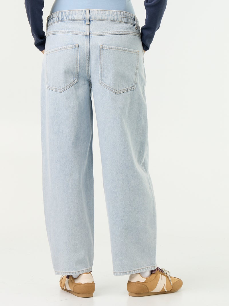 Pantaloni in denim premaman taglio barrel Blu - Kiabi