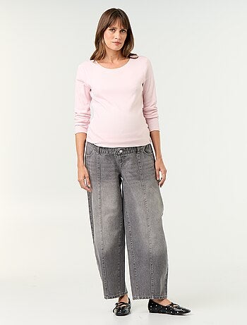 Pantaloni in denim premaman taglio barrel