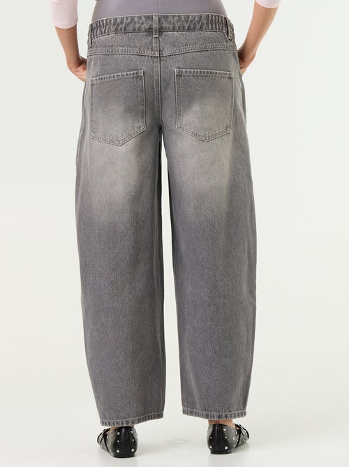 Pantaloni in denim premaman taglio barrel - Kiabi