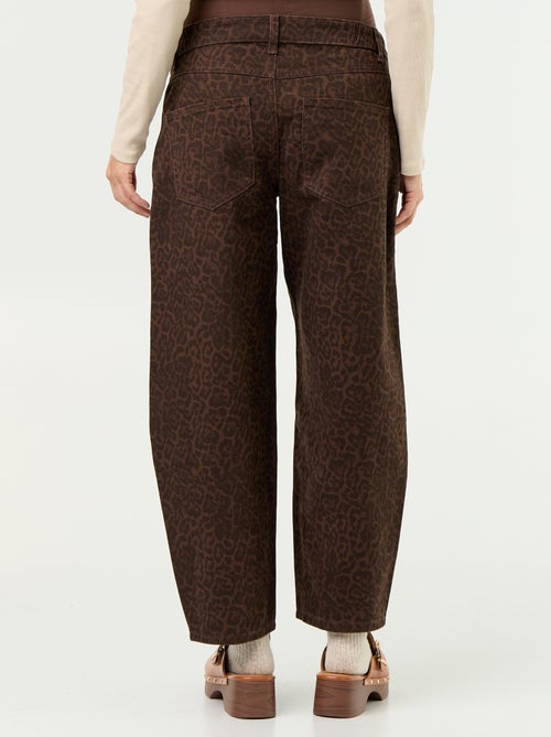 Pantaloni in denim premaman taglio barrel - Kiabi Pantaloni in denim premaman taglio barrel - Kiabi