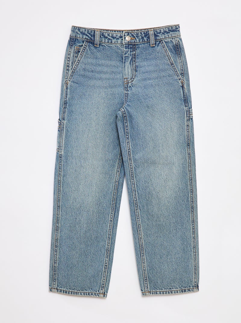Pantaloni in denim relaxed fit Blu - Kiabi