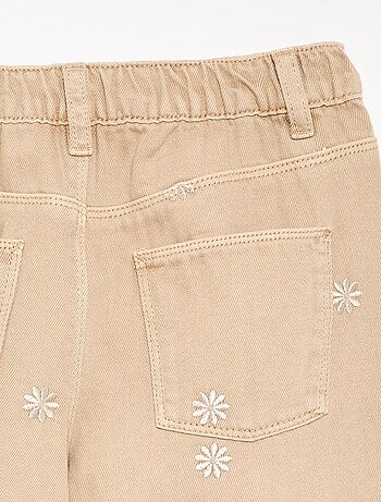 Pantaloni in denim ricamati