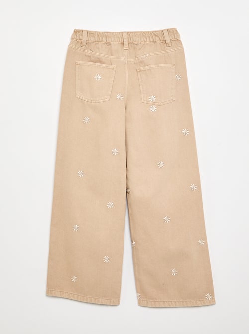 Pantaloni in denim ricamati - Kiabi Pantaloni in denim ricamati - Kiabi