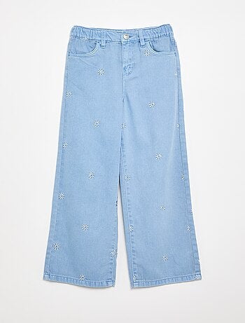 Pantaloni in denim ricamati