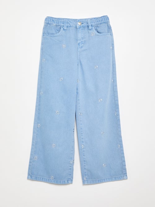 Pantaloni in denim ricamati - Kiabi