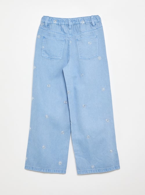 Pantaloni in denim ricamati - Kiabi