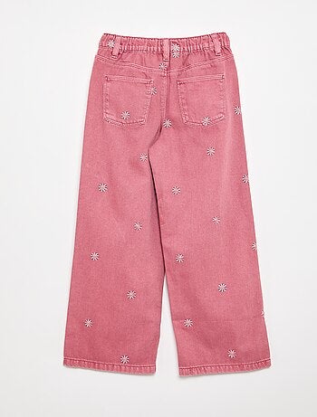 Pantaloni in denim ricamati