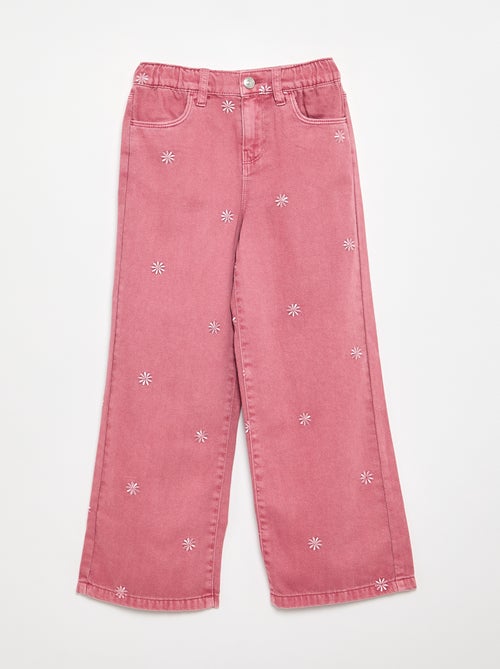 Pantaloni in denim ricamati - Kiabi