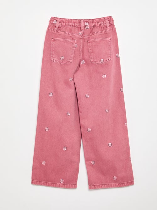 Pantaloni in denim ricamati - Kiabi
