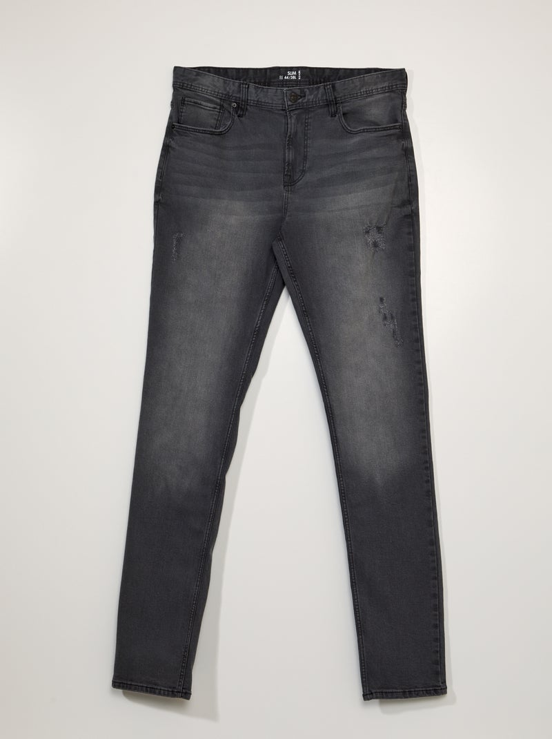 Pantaloni in denim slim - 38L NERO - Kiabi