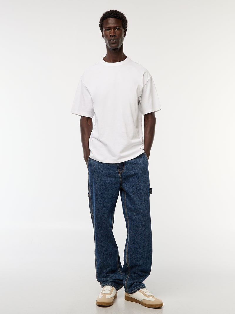 Pantaloni in denim stile carpentiere Blu - Kiabi