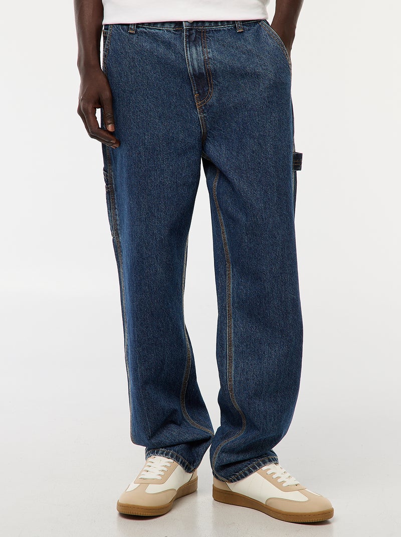 Pantaloni in denim stile carpentiere Blu - Kiabi