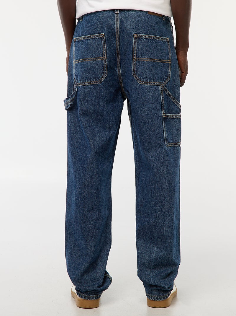 Pantaloni in denim stile carpentiere Blu - Kiabi