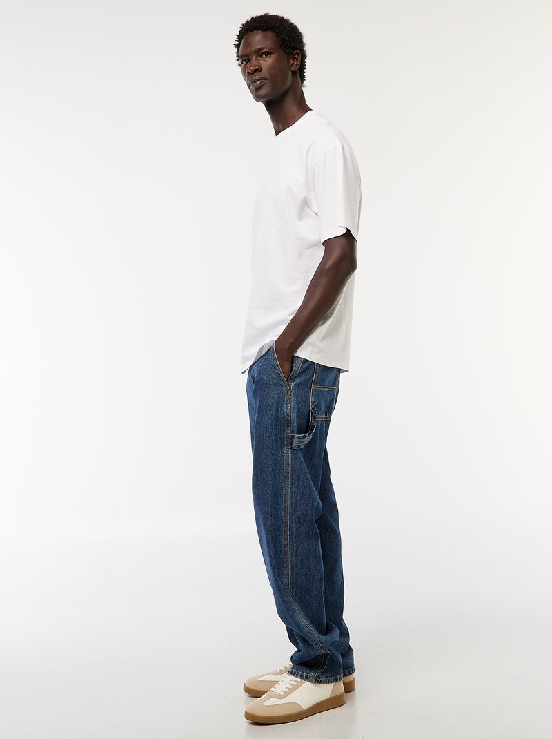 Pantaloni in denim stile carpentiere Blu - Kiabi