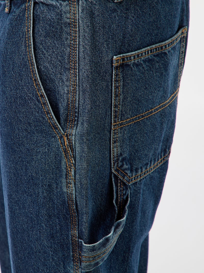 Pantaloni in denim stile carpentiere Blu - Kiabi