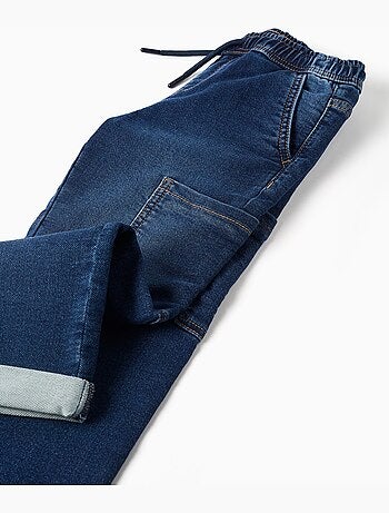 Pantaloni in denim straight fit con tasche cargo