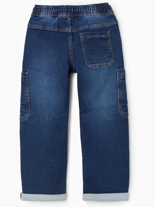 Pantaloni in denim straight fit con tasche cargo - Kiabi