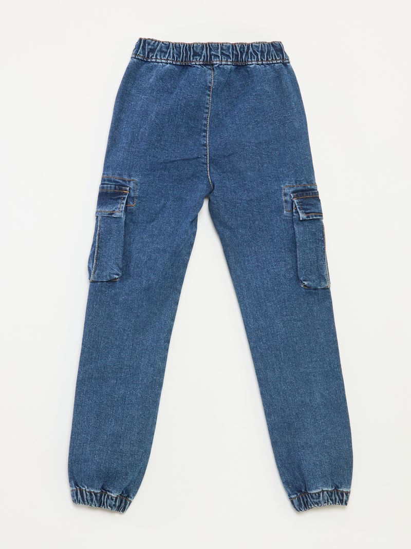 Pantaloni in denim stretch - Taglio più aderente Blu - Kiabi