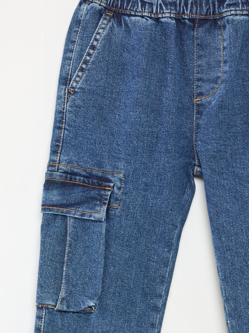 Pantaloni in denim stretch - Taglio più aderente Blu - Kiabi