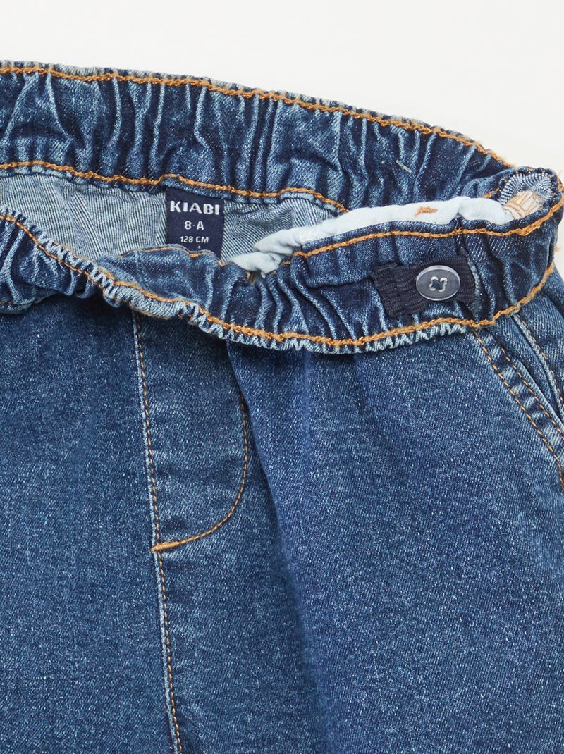 Pantaloni in denim stretch - Taglio più aderente Blu - Kiabi