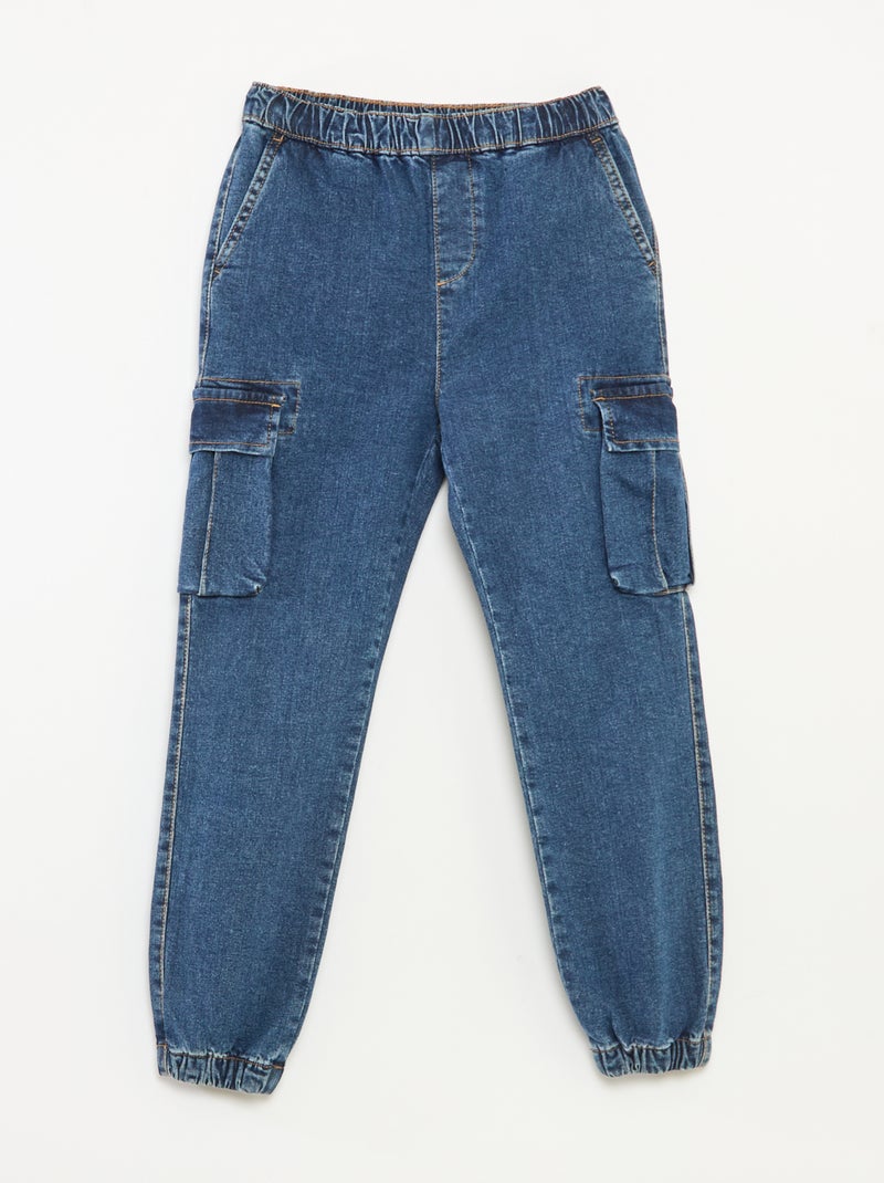 Pantaloni in denim stretch - Taglio più confortevole Blu - Kiabi