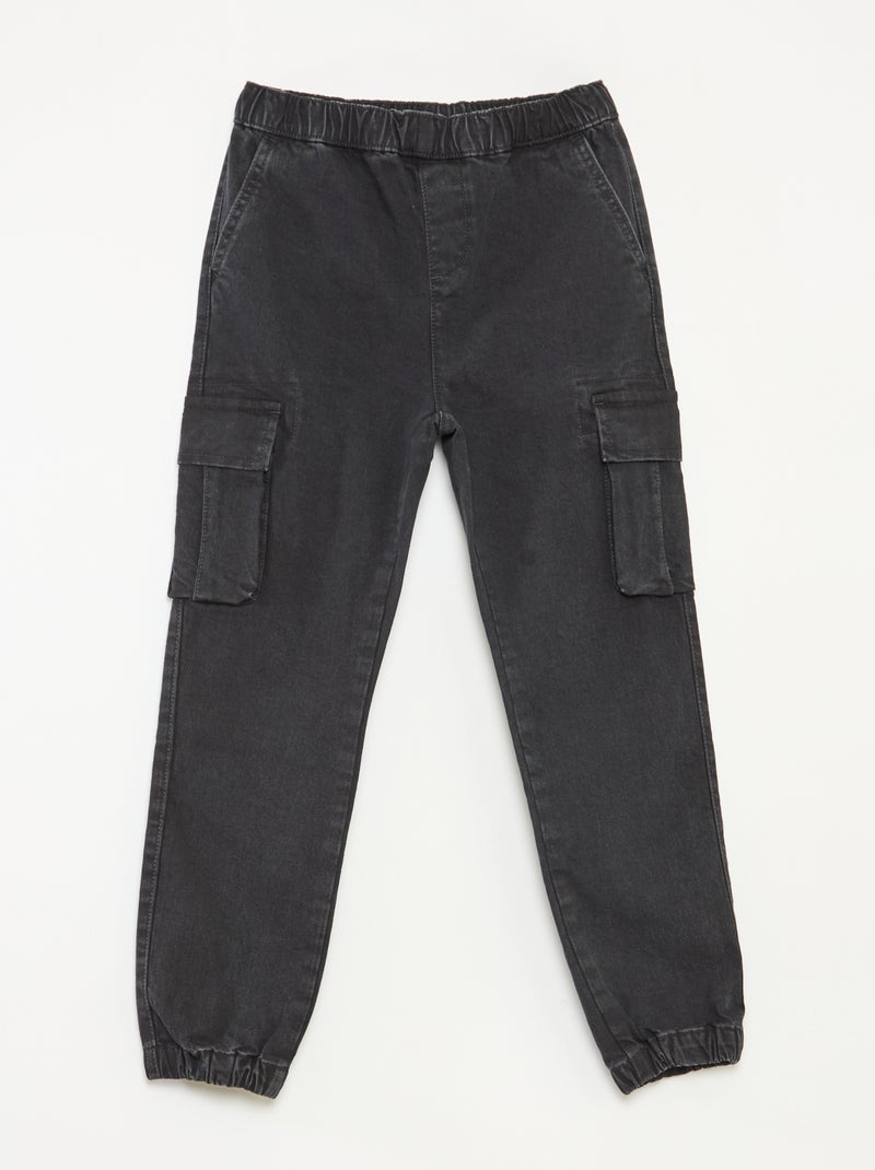 Pantaloni in denim stretch - Taglio più confortevole Grigio - Kiabi