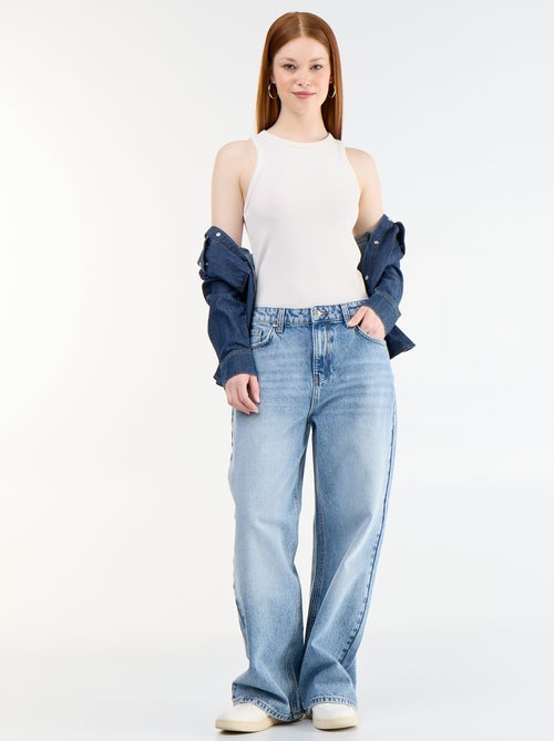 Pantaloni in denim taglio baggy - Kiabi