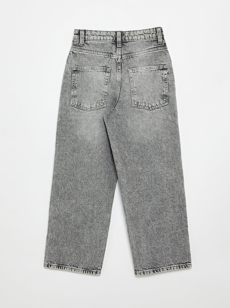 Pantaloni in denim taglio baggy Grigio - Kiabi