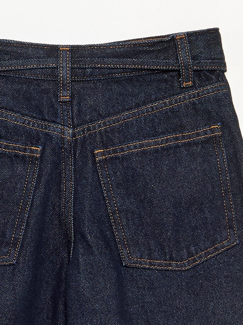 Pantaloni in denim taglio barrel con cintura Blu - Kiabi