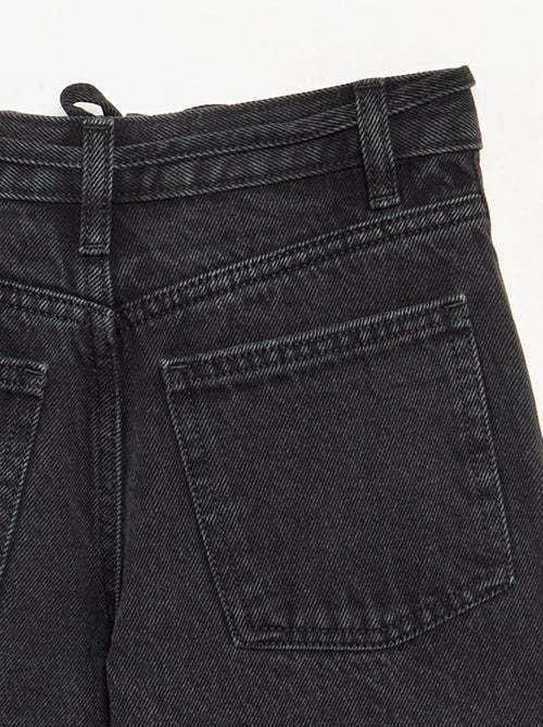 Pantaloni in denim taglio barrel con cintura - Kiabi