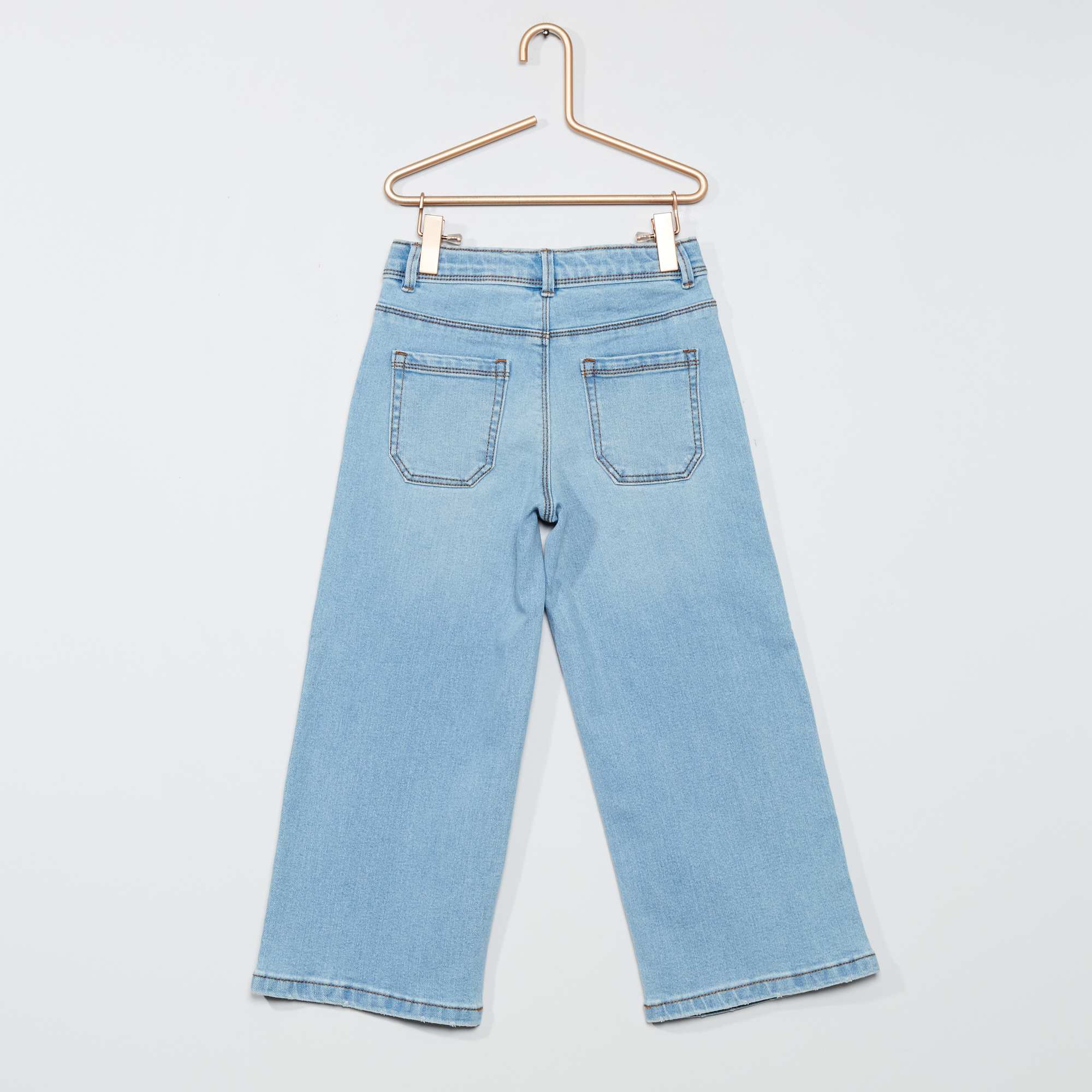 Pantaloni in denim taglio largo Bambina 3-12 anni - BLU - Kiabi - 10,00€