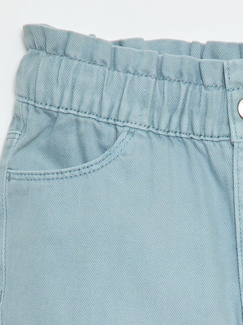 Pantaloni in denim taglio mom con motivo Blu - Kiabi