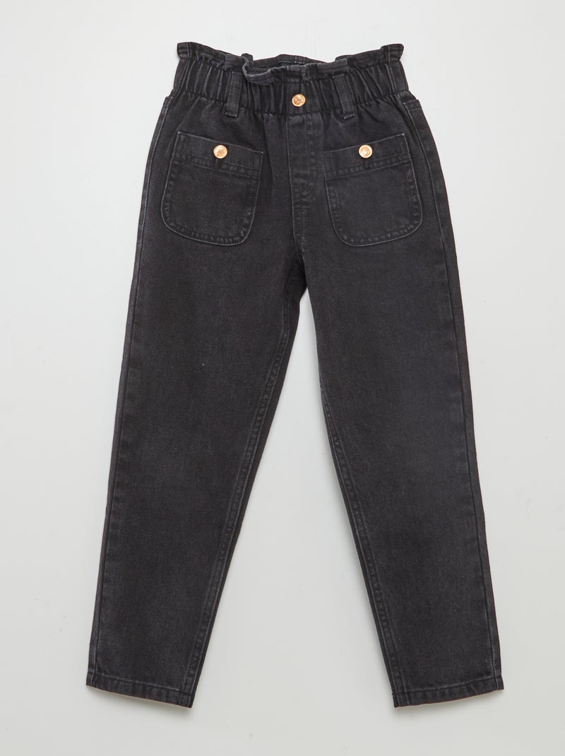 Pantaloni in denim taglio mom GRIGIO - Kiabi