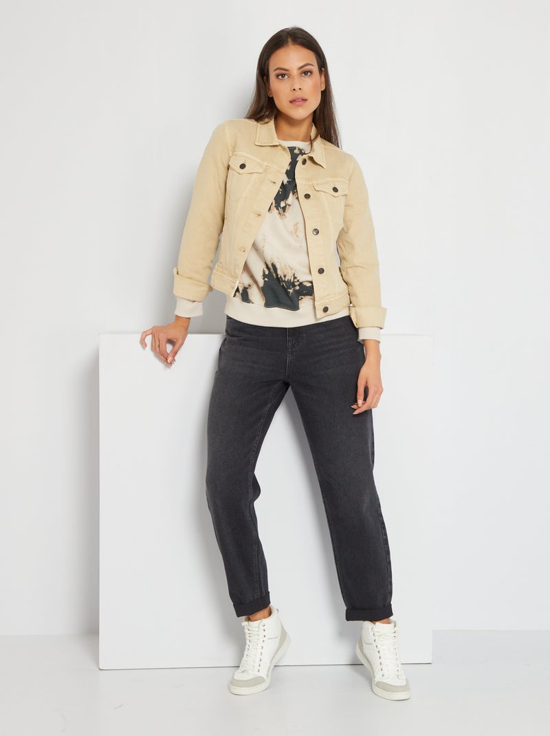 Pantaloni in denim taglio slouchy NERO - Kiabi