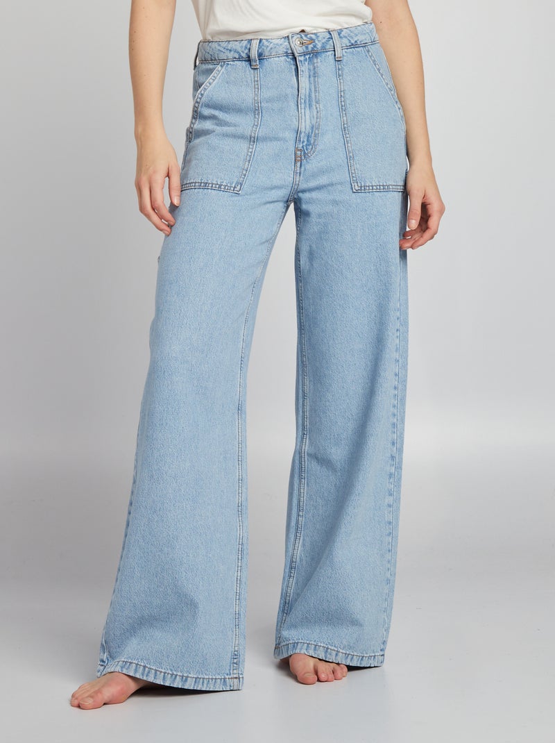 Pantaloni in denim vita alta BLU - Kiabi