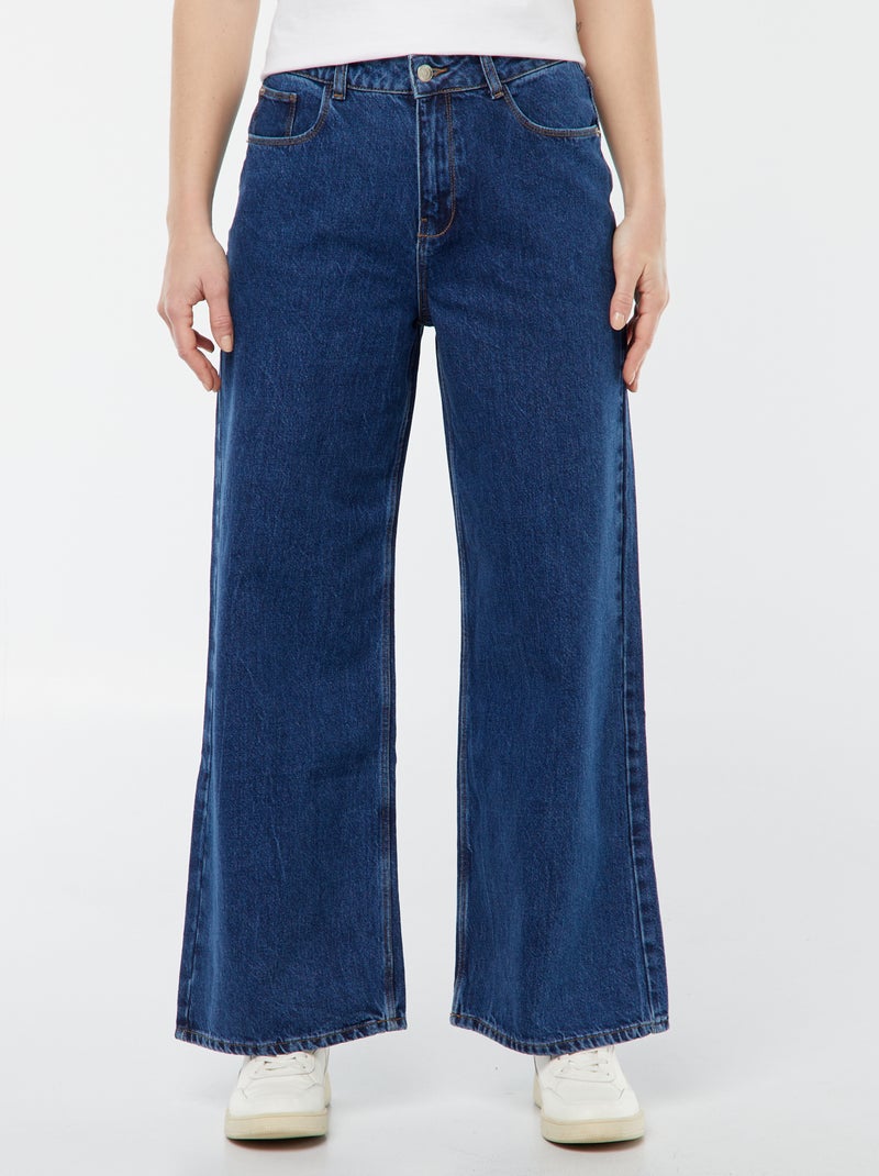 Pantaloni in denim wide leg - L28 BLU - Kiabi