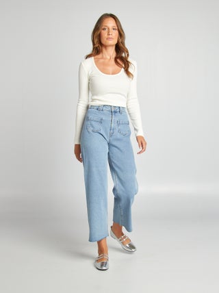 Pantaloni in denim wide leg - L28