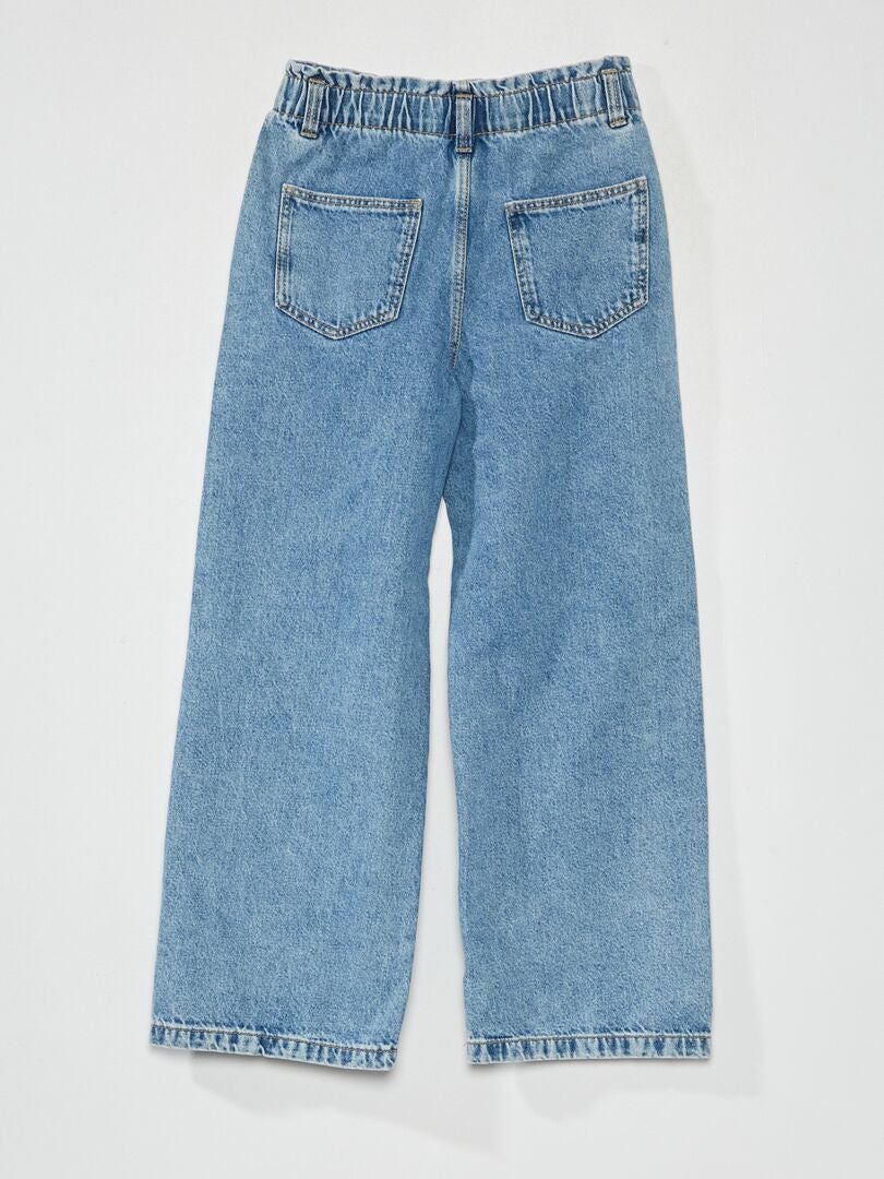 Pantaloni in denim wide leg Blu - Kiabi