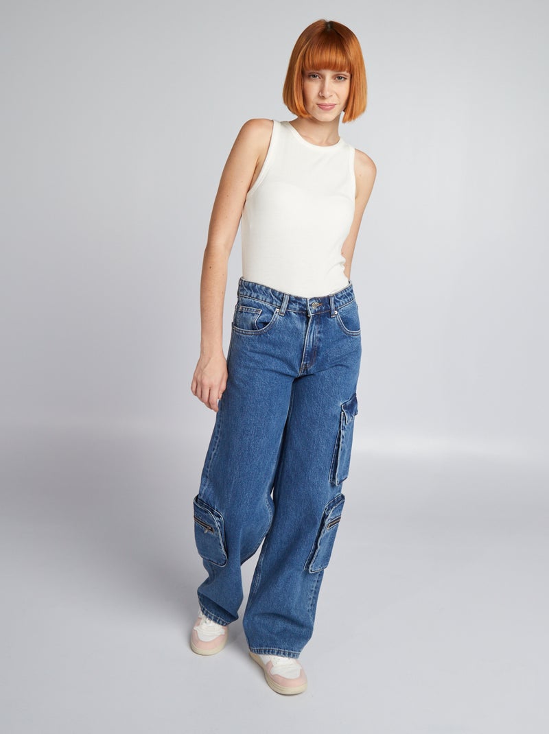 Pantaloni in denim wide leg BLU - Kiabi