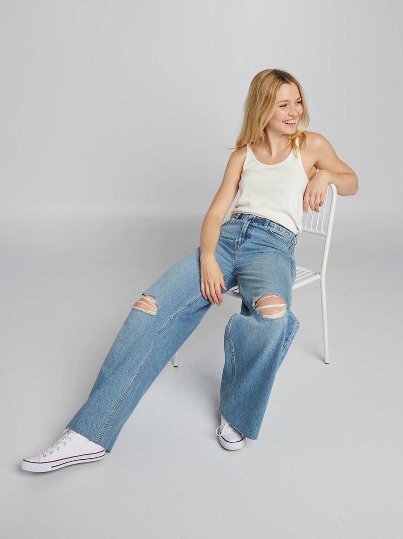 Pantaloni in denim wide leg BLU - Kiabi