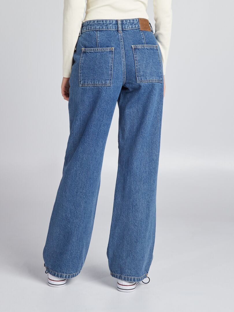 Pantaloni in denim wide leg Blu Denim - Kiabi