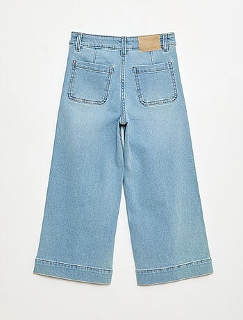 Pantaloni in jeans wide leg cropped