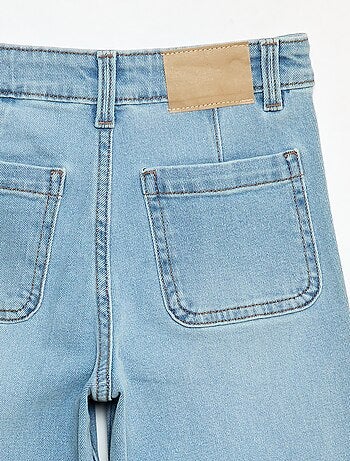 Pantaloni in jeans wide leg cropped