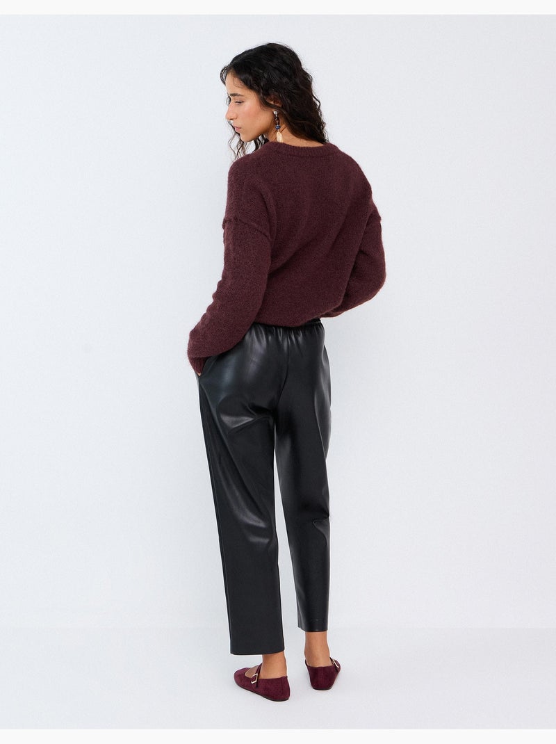 Pantaloni in ecopelle, mo fashion Nero - Kiabi
